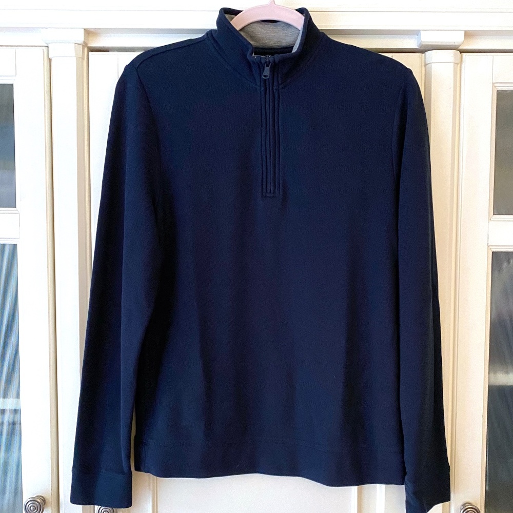VINEYARD VINES SALTWATER QUARTER-ZIP IN NAVY - BOYS SIZE XL (18)